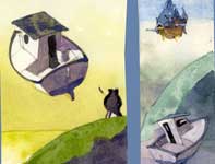 Painting by Eddie Flotte: Flying Boat Sketches