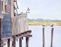 Painting by Eddie Flotte: Gate Keeper