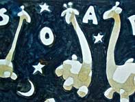 Painting by Eddie Flotte: Giraffes