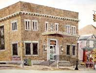 Painting by Eddie Flotte: Girard Trust Bank Ambler