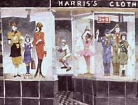 Painting by Eddie Flotte: Harris' Department Store Ambler Detail