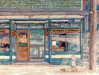Painting by Eddie Flotte: Hew Store '85