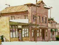 Painting by Eddie Flotte: Horiuchi Building