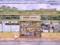 Painting by Eddie Flotte: Horiuchi Market