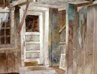 Painting by Eddie Flotte: Kitada's Stoop