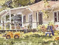 Painting by Eddie Flotte: Knox's Yard
