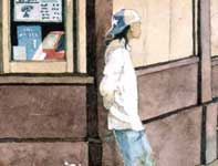 Painting by Eddie Flotte: Komoda's Bakery Detail
