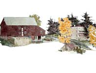 Painting by Eddie Flotte: Kuerner's Farm