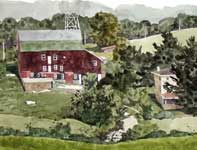Painting by Eddie Flotte: Kuerner's Hilltop