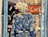 Painting by Eddie Flotte: Les Petits Mitrons Detail