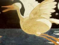 Painting by Eddie Flotte: Like Moonlight Off a Duck's Back