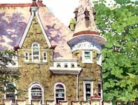 Painting by Eddie Flotte: Lindenwald Terrace