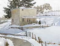 Painting by Eddie Flotte: Lonely Blue Of Winter