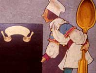 Painting by Eddie Flotte: Maxfield Parish Menu Board