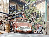 Painting by Eddie Flotte: Mister Brown's Driveway