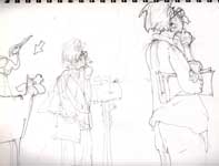 Painting by Eddie Flotte: Mister Kite Sketches