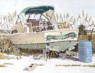 Painting by Eddie Flotte: More Than I Could Chew
