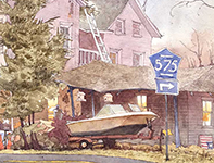 Painting by Eddie Flotte: Morning Breaks