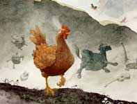Painting by Eddie Flotte: Morning Commute to Consciousness