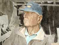 Painting by Eddie Flotte: Mr Kuerner Remembers Andrew Wyeth