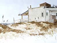 Painting by Eddie Flotte: North Beach Cafe'
