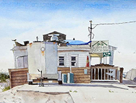 Painting by Eddie Flotte: North Beach Grill