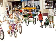 Painting by Eddie Flotte: Ocean City Boardwalk Detail