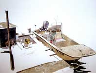 Painting by Eddie Flotte: Ocean City Motor Boat