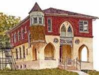 Painting by Eddie Flotte: Old Whitpain School