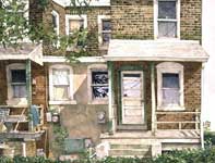 Painting by Eddie Flotte: Orange Avenue Back Porch