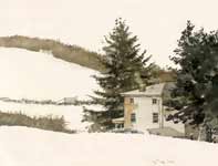 Painting by Eddie Flotte: Out Behind Kuerner's
