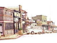 Painting by Eddie Flotte: Paia Fish Market