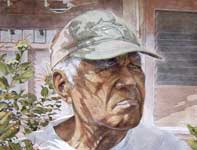 Painting by Eddie Flotte: Rene Silva