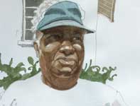 Painting by Eddie Flotte: Rene Sketch