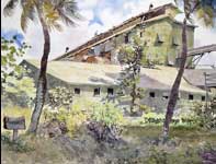 Painting by Eddie Flotte: Return to Sender Paia Mill