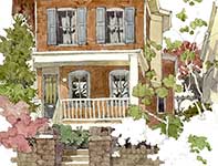 Painting by Eddie Flotte: Roanoke Street