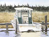 Painting by Eddie Flotte: Sandy's Boat