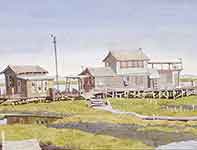 Painting by Eddie Flotte: Seagulls at Sunrise