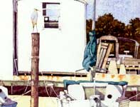 Painting by Eddie Flotte: Siesta Key Marina