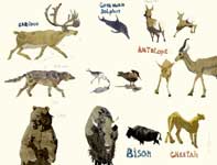 Painting by Eddie Flotte: Sketches of Animals