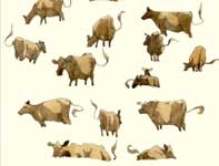 Painting by Eddie Flotte: Sketches of Cows