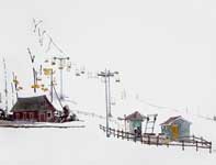 Painting by Eddie Flotte: Ski Slope at Spring Mount