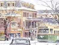Painting by Eddie Flotte: Snow Day