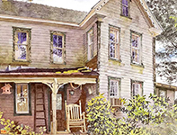 Painting by Eddie Flotte: Spelling Scullville