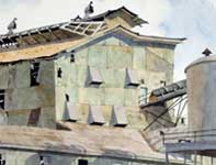 Painting by Eddie Flotte: Square Mill