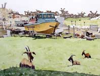 Painting by Eddie Flotte: Still A Goat