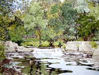 Painting by Eddie Flotte: Stormy's Dam
