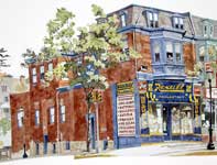 Painting by Eddie Flotte: Sunray Drugs Ambler