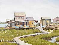 Painting by Eddie Flotte: Sunset on Beeler's