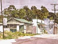 Painting by Eddie Flotte: Sunset on Kitada's
